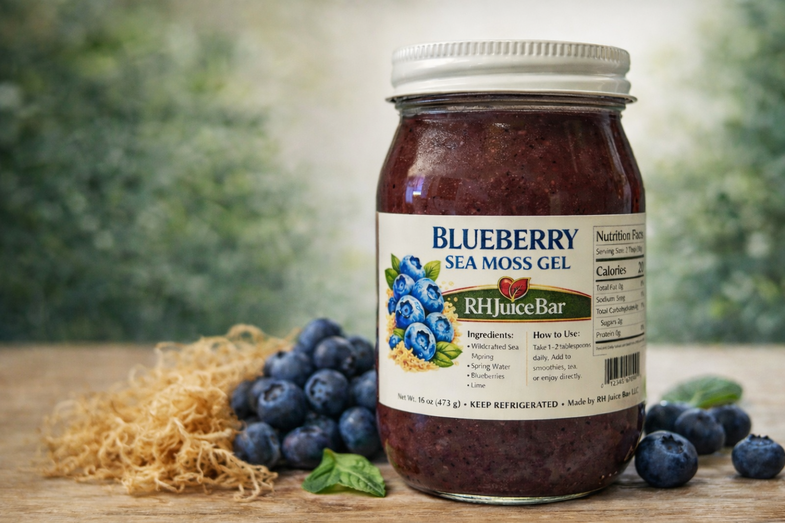 RH Wildcrafted Strawberry Sea Moss Gel -16 oz