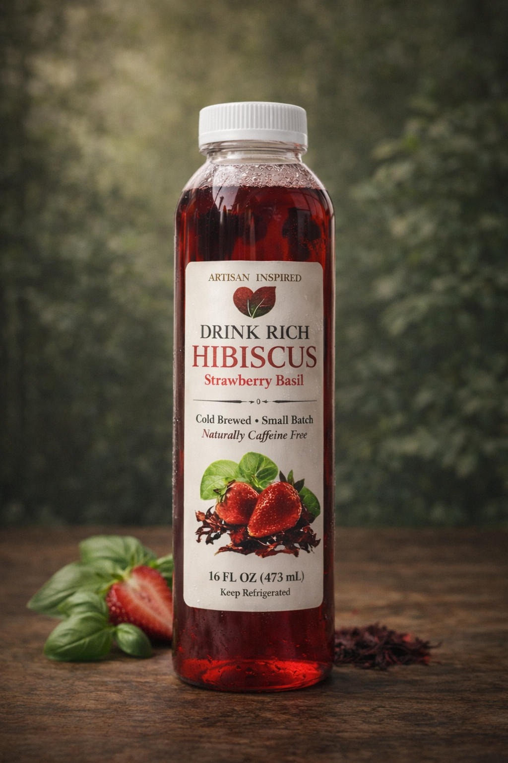 Drink Rich Strawberry Basil Tea Hibiscus